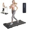 Tapis de Marche sous Bureau, Tapis de Course Léger et Portable, 2,5 HP, Vitesse 1-6 km/h, Capacité de Charge 120 kg, avec Télécommande et Écran LED, pour Entraînement, Finesse, Maison, Bureau