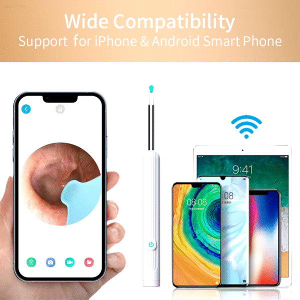 Smart Visual Ear Cleaner with Camera 1296P Ear Sticks USB C Charging Ear Wax Removal Tool WIFI Connection 6 LED Lights Earpick – Image 6