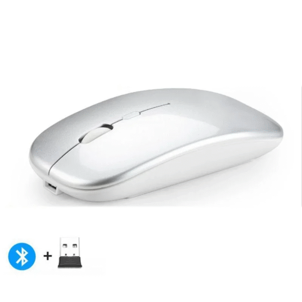 Rechargeable Wireless Mouse Bluetooth-Compatible 2.4Ghz Dual Modes Computer Mice with Nano Receiver for PC Laptop Macbook – Image 10