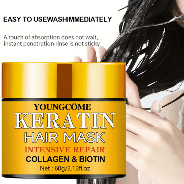 Hair Repairs Hair Mask Essential Oil Nourishing for Dry Damaged Biotin Collagen Keratin Treatment Hairs Conditioner Hair – Image 6