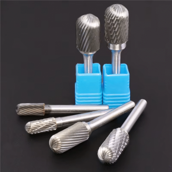 Tungsten Carbide Rotary File Burr Style C Ball Nose Cylinder 6Mm 1/4 Shank Mould Carving Tools Single Cut Milling Cutter Metal – Image 6