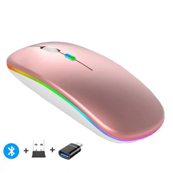 Rechargeable Wireless Mouse Bluetooth-Compatible 2.4Ghz Dual Modes Computer Mice with Nano Receiver for PC Laptop Macbook – Image 17