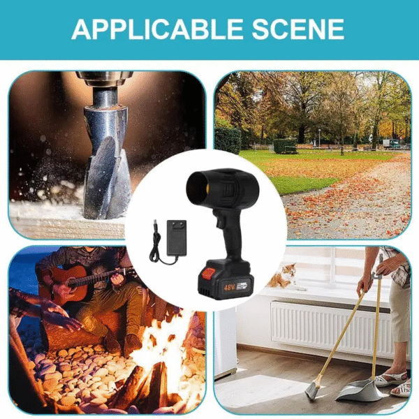 Cordless Air Blower Powerful Jet Fan Mini Turbo Fan Thrust Violent Leafs Duster Handheld Power 200 Mph Spray Dry Blower Fan – Image 5