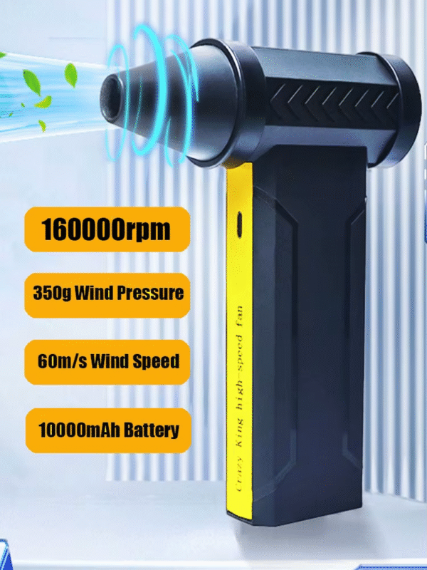 160000 RPM Electric Air Blower Turbo Jet Fan Brushless Motor High-Speed Turbo Violent Fan USB Rechargeable Powerful Dust Blower – Image 3