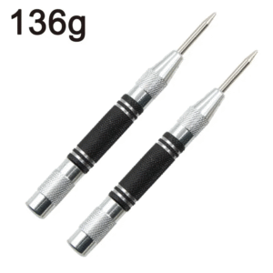 2Pc Spring Type Automatic Center Punch Locator Glass Striker Window Breaker Punch Centering Punch Punch Tool