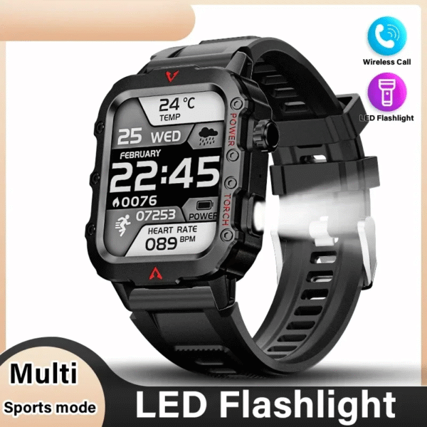 2024 New LED Men'S Smartwatch Bluetooth Talking Smartwatch Multi Sport Mode Health Monitoring Smart Watch – Image 2