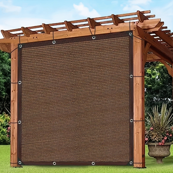 [Durable PE Sunshade Net] 3X4M Durable PE Sunshade Net for Balcony & Patio - Extra Thick, Mixed Colors, Hook-And-Loop Closure – Image 3