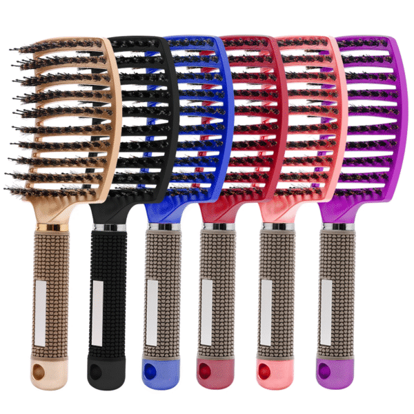 Hair Brush Hair Comb Detangling Hair Brush Bristle&Nylon Women Wet Massage Comb Curly Hairdressing Salon Styling Tools – Image 2
