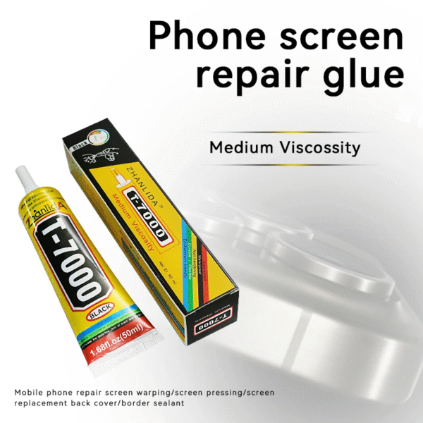 T7000 Black Contact Cellphone Tablet Repair Adhesive Zhanlida Strong T-7000 Glue 15ML 50ML 110ML with Fine Needle Outlet – Image 4