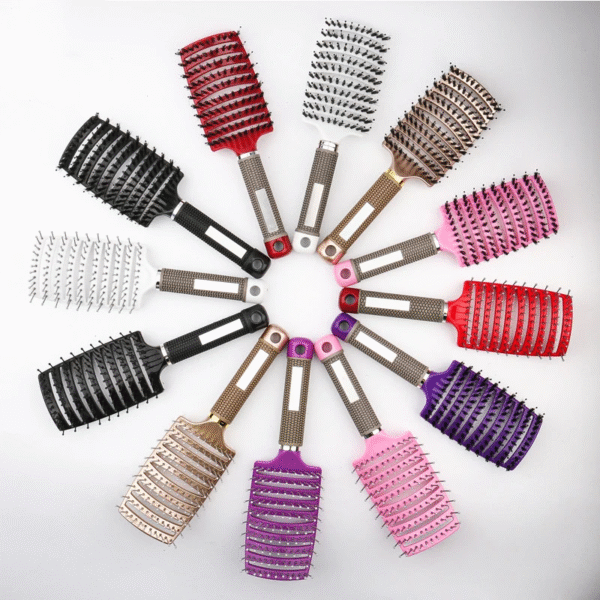 Hair Brush Hair Comb Detangling Hair Brush Bristle&Nylon Women Wet Massage Comb Curly Hairdressing Salon Styling Tools – Image 3