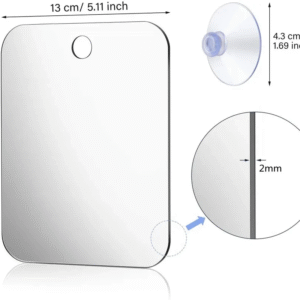 1Pcs Acrylic Mirror with Wall Suction Shower Mirror for Man Shaving Women Makeup Portable Travel Bathroom Accessories