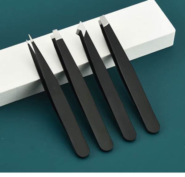 4Pcs Set Professional Tweezers Set Perfect for Eyebrow Hair Removal Splinter Very Effortless and Relaxed to Remove – Image 10