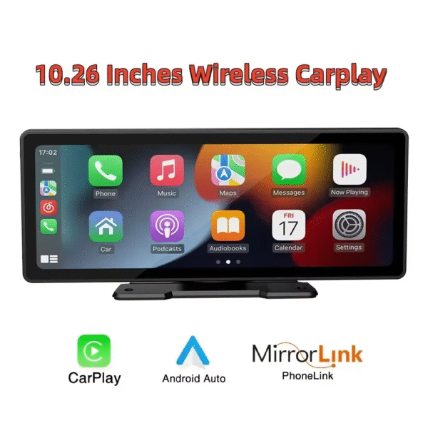 Universal 10.26” Screen Car Radio Multimedia WIFI Video Player Wireless Carplay Screen for Apple or Android – Image 2