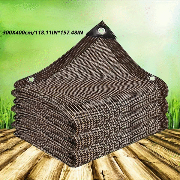[Durable PE Sunshade Net] 3X4M Durable PE Sunshade Net for Balcony & Patio - Extra Thick, Mixed Colors, Hook-And-Loop Closure – Image 6