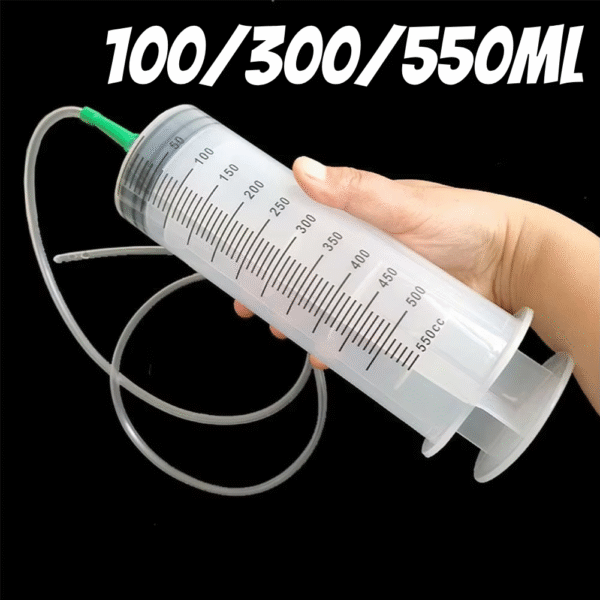 100/300/550Ml Large Capacity Syringes Oil Pump with 1M Hose Pet Feeding Measuring Pump Hydroponics Nutrient Big Syringe – Image 2