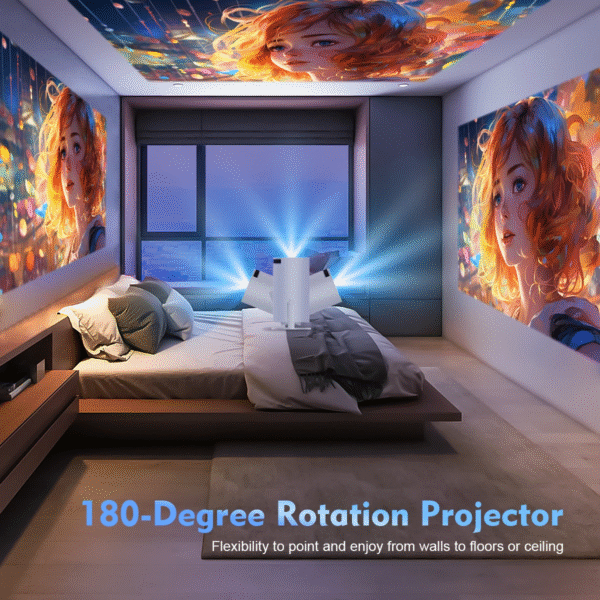 Projector HY300 Pro 4K Android 11 Dual Wifi6 260ANSI Allwinner H713 BT5.0 1080P 1280*720P Home Cinema Outdoor Projetor – Image 5