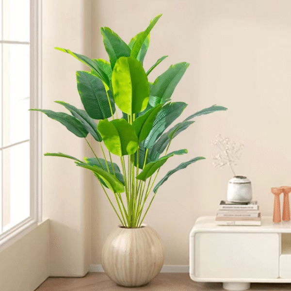 1Pc Artificial Plants Large Tropical Palm Tree Fake Banana Plants Leaves Real Touch Plastic Monstera for Home Garden Party Decor – Image 5