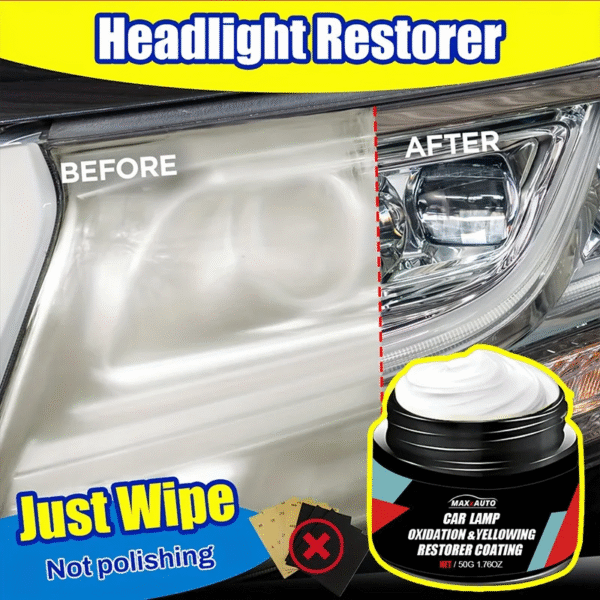 Car Headlight Restoration Polishing Kit - Scratch Remover & Oxidation Cleaner Repair Paste for Headlamp Assembly – Image 7