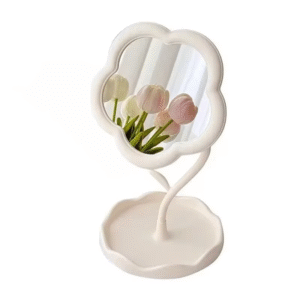 Mirror Desktop Flower Mirrors Creative Dormitory Desktop Online Celebrity Gao Yan Value Mirrors for Bedroom Home Decor Mirror