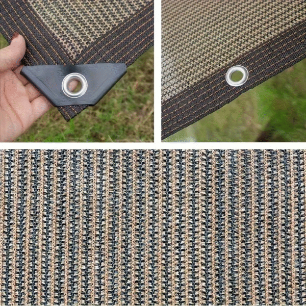 [Durable PE Sunshade Net] 3X4M Durable PE Sunshade Net for Balcony & Patio - Extra Thick, Mixed Colors, Hook-And-Loop Closure – Image 5