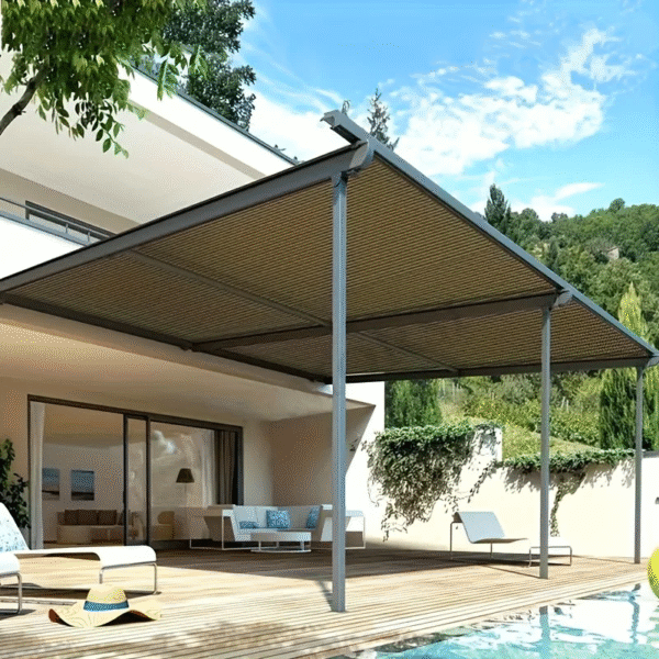[Durable PE Sunshade Net] 3X4M Durable PE Sunshade Net for Balcony & Patio - Extra Thick, Mixed Colors, Hook-And-Loop Closure – Image 4