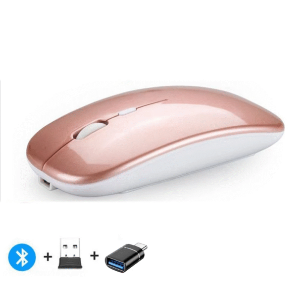 Rechargeable Wireless Mouse Bluetooth-Compatible 2.4Ghz Dual Modes Computer Mice with Nano Receiver for PC Laptop Macbook – Image 11