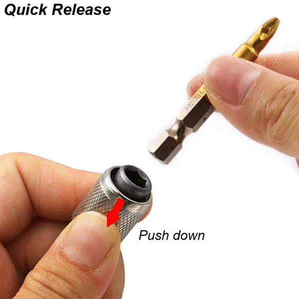 SDS plus Convert to 1/4 Hex Shank Adapter Hexagonal Converter Electric Hammer Power Screwdriver Bit Holder Socket Impact Driver – Image 4