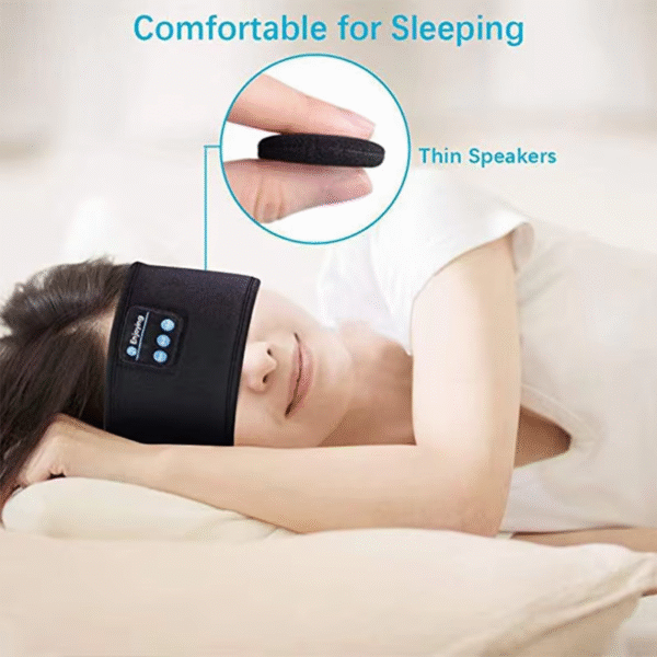 Fone Bluetooth Earphones Sports Sleeping Headband Elastic Wireless Headphones Music Eye Mask Wireless Bluetooth Headset Headband – Image 3