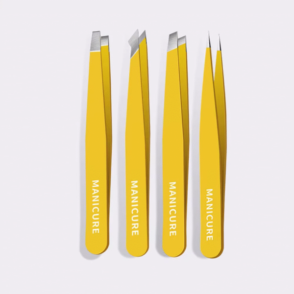 4Pcs Set Professional Tweezers Set Perfect for Eyebrow Hair Removal Splinter Very Effortless and Relaxed to Remove – Image 12