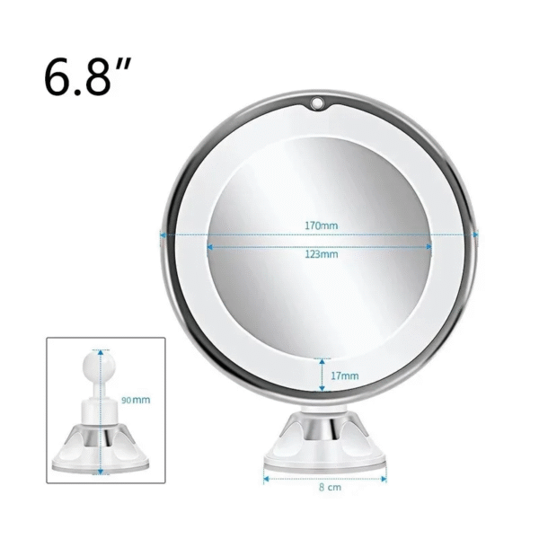 10X Magnification with Holder Suction Cup 360 Rotation Shower Shave round Mirrors Bathroom Mirrors Washroom Fog Free New – Image 10