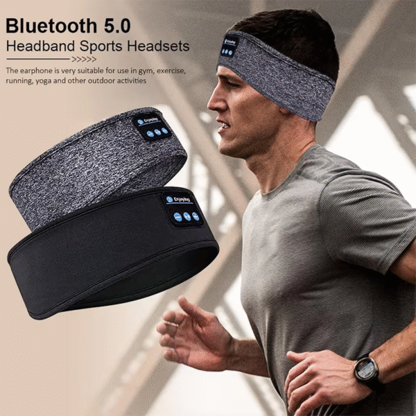 Fone Bluetooth Earphones Sports Sleeping Headband Elastic Wireless Headphones Music Eye Mask Wireless Bluetooth Headset Headband – Image 4