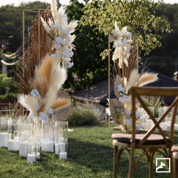 6PCS Artificial Pampas Grass Decor Flowers Fake Plant Reed for DIY Floral Table Arrange Flower Wedding Home Christmas Decoration – Image 7