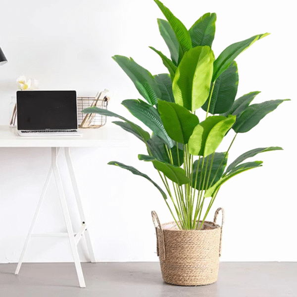 1Pc Artificial Plants Large Tropical Palm Tree Fake Banana Plants Leaves Real Touch Plastic Monstera for Home Garden Party Decor – Image 4