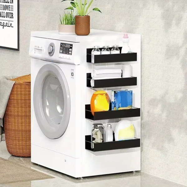 2Pcs Magnetic Storage Shelf Household Kitchen Refrigerator Washing Machine Side Hanging Storage Rack, Multifunctional Storage – Image 2