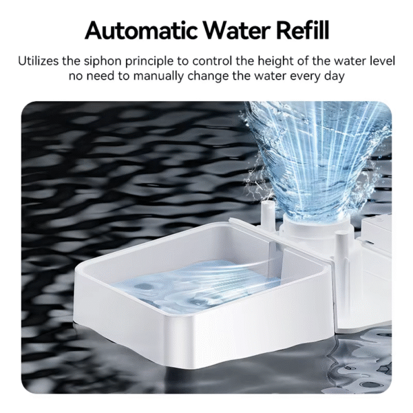 8.5L Automatic Pet Feeder with Gravity Water Fountain 2In1 WIFI Remote Control Cat Kibble Dispenser Water Refill Drinker – Image 6