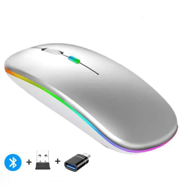 Rechargeable Wireless Mouse Bluetooth-Compatible 2.4Ghz Dual Modes Computer Mice with Nano Receiver for PC Laptop Macbook – Image 15