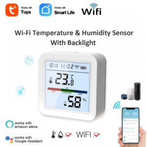 Tuya New Wifi Temperature Humidity Sensor Smart Life Backlight Hygrometer Thermometer Sensor Support Alexa Google Home Assistant