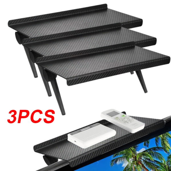 TV Screen Top Storage Shelf Adjustable Monitor Storage Rack Computer Desktop Display Stand TV Router Storage Rack Home Organizer – Image 2