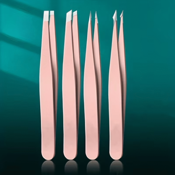 4Pcs Set Professional Tweezers Set Perfect for Eyebrow Hair Removal Splinter Very Effortless and Relaxed to Remove – Image 8