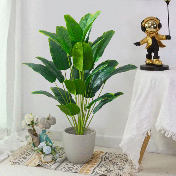 1Pc Artificial Plants Large Tropical Palm Tree Fake Banana Plants Leaves Real Touch Plastic Monstera for Home Garden Party Decor – Image 6