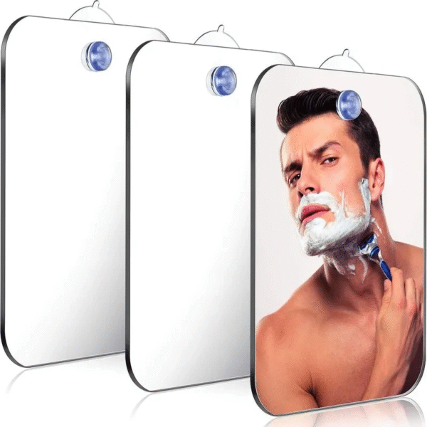 1Pcs Acrylic Mirror with Wall Suction Shower Mirror for Man Shaving Women Makeup Portable Travel Bathroom Accessories – Image 2