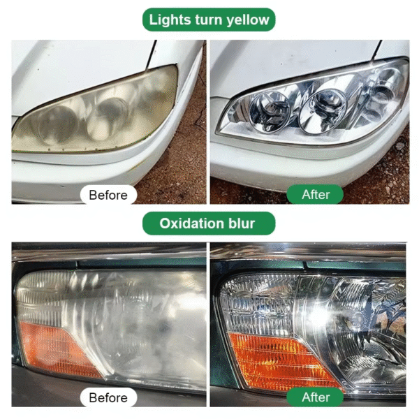 Car Headlight Restoration Polishing Kits Headlamp Scratch Remover Repair Cleaning Paste Remove Oxidation Headlight Polish Liquid – Image 5
