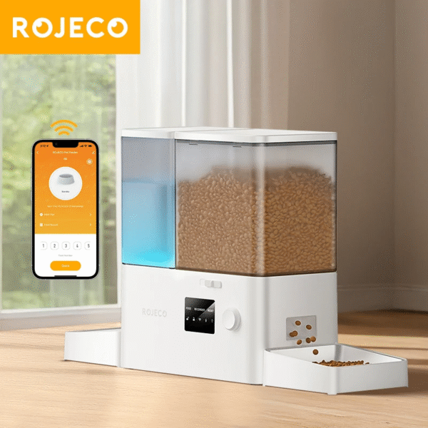 8.5L Automatic Pet Feeder with Gravity Water Fountain 2In1 WIFI Remote Control Cat Kibble Dispenser Water Refill Drinker – Image 2