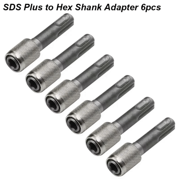 SDS plus Convert to 1/4 Hex Shank Adapter Hexagonal Converter Electric Hammer Power Screwdriver Bit Holder Socket Impact Driver – Image 9