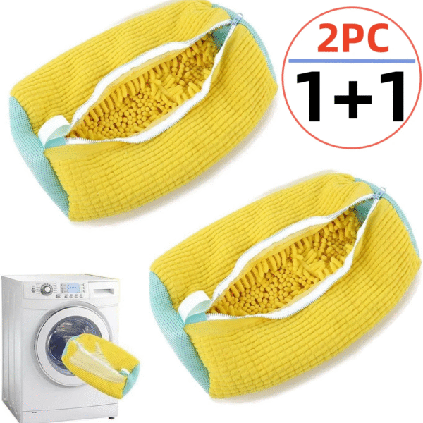 1/2PCS Washing Shoes Bag Cotton Laundry Fluffy Fibers Easily Remove Dirt Washing Bags Anti-Deformation Shoes Clothes Organizer – Image 2