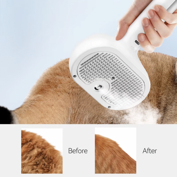 ROJECO Pet Spray Hair Comb Professional Electric Hair Straightener Comb Brush for Cat Pet Massage Comb Steam Brush for Hair Care – Image 3