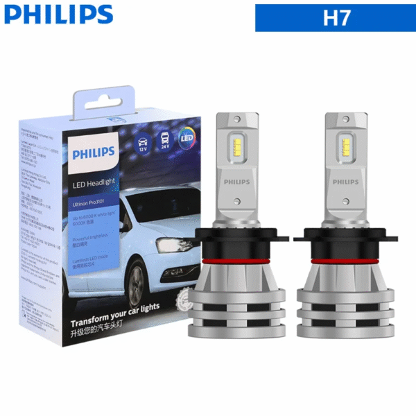 Philips LED H1 H3 H4 H7 H11 Ultinon Pro3101 12V/24V 6000K Bright White HB3 9005 HB4 9006 HIR2 9012 Auto Headlight LED Lamps, 2X – Image 12