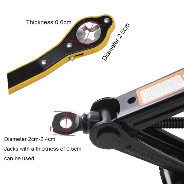 Car Labor-Saving Jack Ratchet Wrench Scissor Jack Garage Tire Wheel Lug Wrench Handle Labor-Saving Wrench Car Repair Tool – Image 4