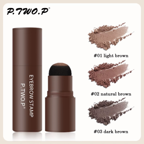 PTWOP One Step Eyebrow Stamp Shaping Kit Set Waterproof Women Makeup Brows Stencil and Kit Tattoo Eyebrow Brush Shipping Free – Image 3
