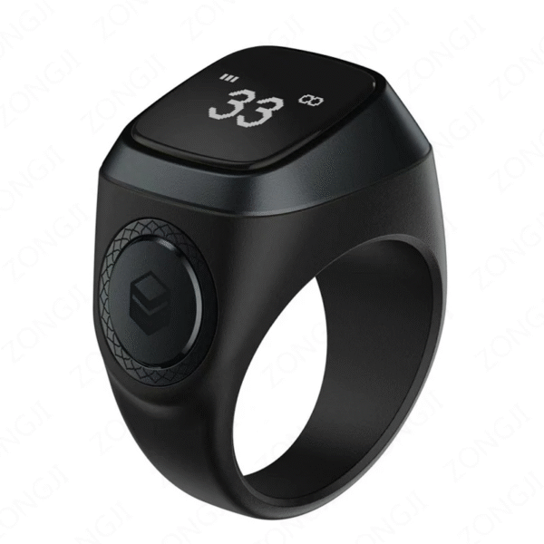 2025 Iqibla Smart Zikr Ring Praise Tasbih Tally Electronic Digital Counter for Muslims Prayer Time Vibration Reminder Waterproof – Image 2